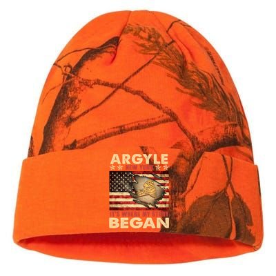 Argyle New York Usa Flag Independence Day Meaningful Gift Kati Licensed 12" Camo Beanie