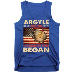 Argyle New York Usa Flag Independence Day Meaningful Gift Tank Top