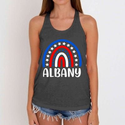 Albany New York Gift I Love Albany Usa Gift Women's Knotted Racerback Tank