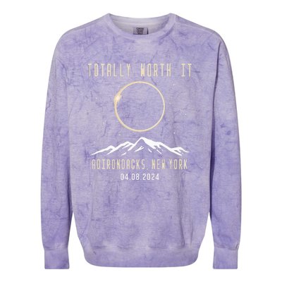 Adirondacks New York 2024 Total Solar Eclipse Colorblast Crewneck Sweatshirt