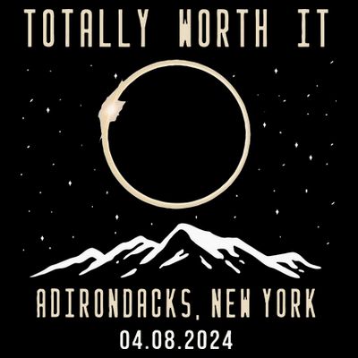 Adirondacks New York 2024 Total Solar Eclipse T-Shirt