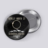 Adirondacks New York 2024 Total Solar Eclipse Button