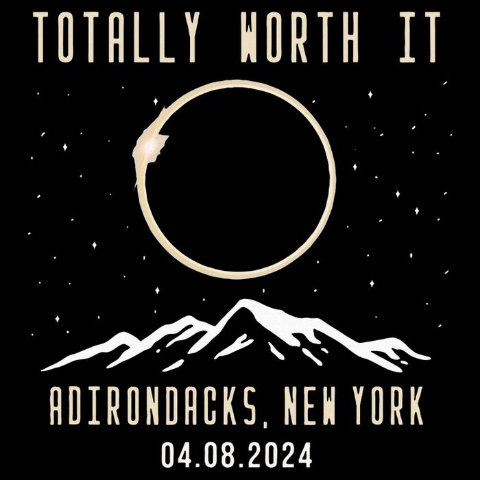 Adirondacks New York 2024 Total Solar Eclipse Drawstring Bag