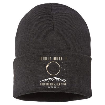 Adirondacks New York 2024 Total Solar Eclipse Sustainable Knit Beanie