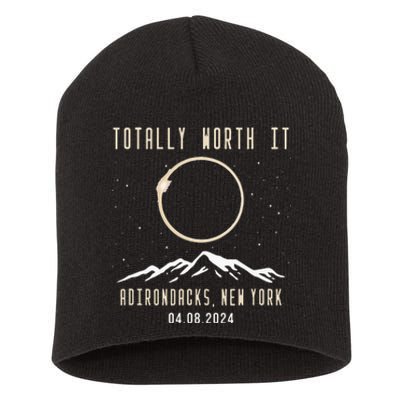 Adirondacks New York 2024 Total Solar Eclipse Short Acrylic Beanie