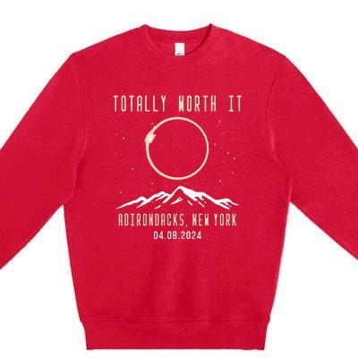 Adirondacks New York 2024 Total Solar Eclipse Premium Crewneck Sweatshirt