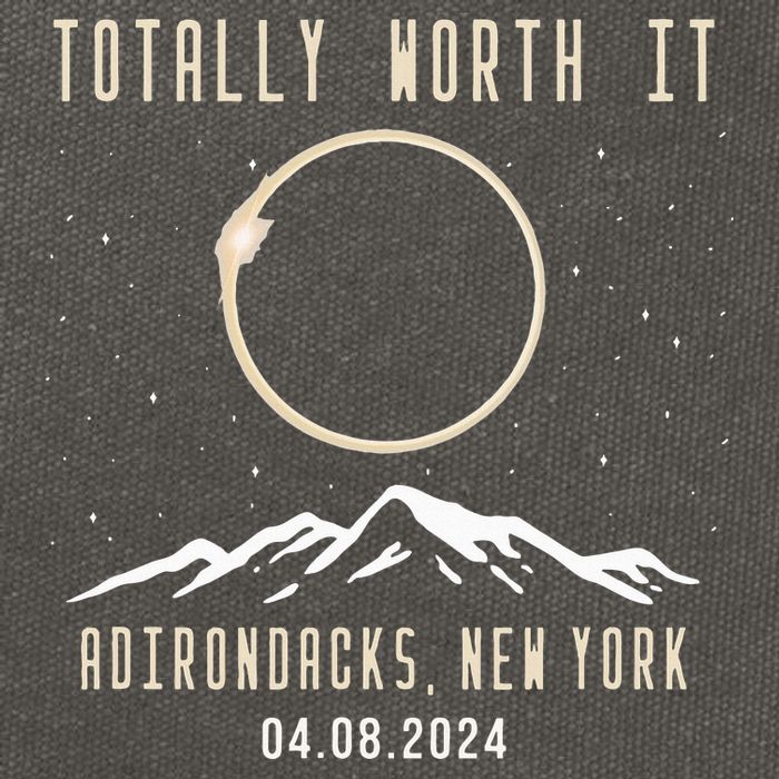 Adirondacks New York 2024 Total Solar Eclipse Cotton Canvas Backpack