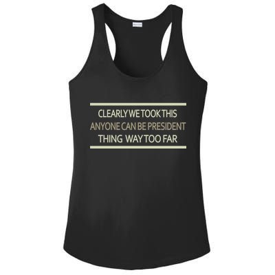 Anyone Can Be President Ladies PosiCharge Competitor Racerback Tank