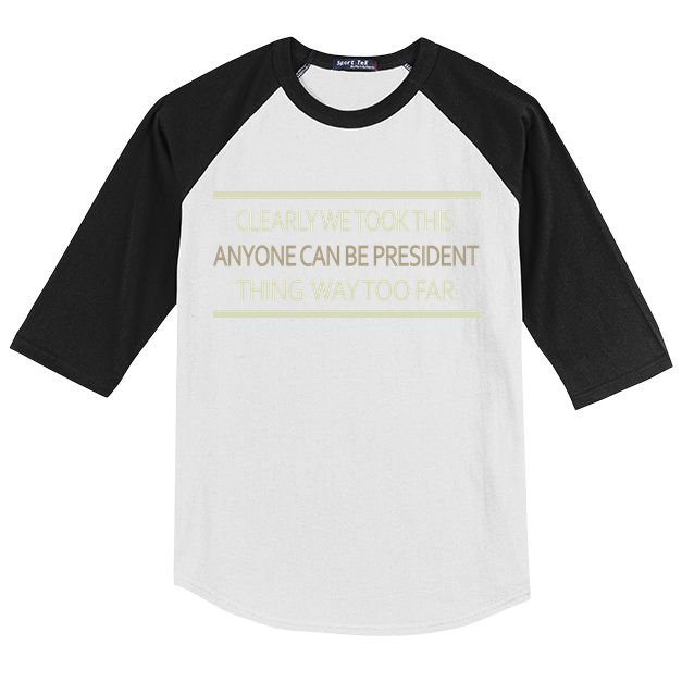 Anyone Can Be President Kids Colorblock Raglan Jersey