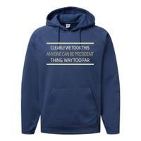 Anyone Can Be President Performance Fleece Hoodie