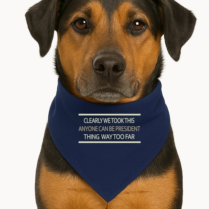 Anyone Can Be President USA-Made Doggie Bandana