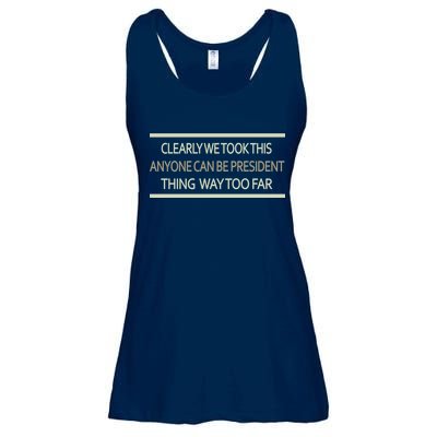 Anyone Can Be President Ladies Essential Flowy Tank