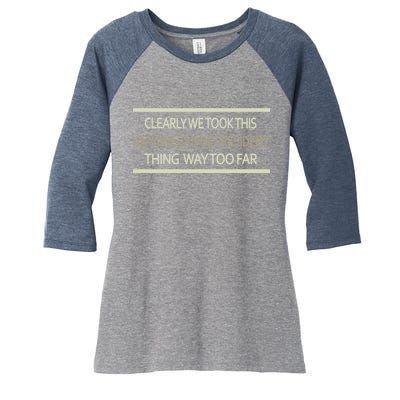 Anyone Can Be President Women's Tri-Blend 3/4-Sleeve Raglan Shirt