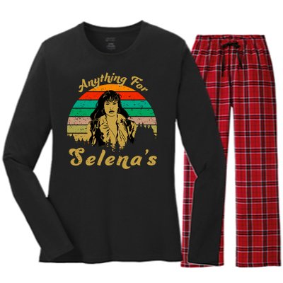 Anything For Selena's Women's Long Sleeve Flannel Pajama Set 