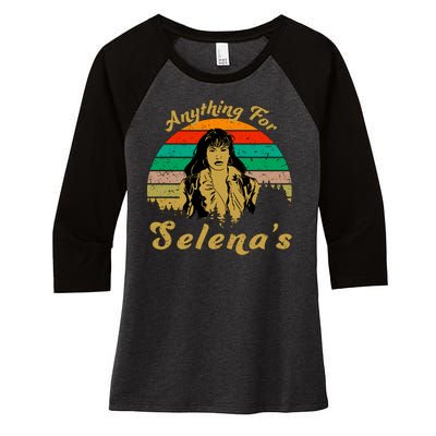 Anything For Selena's Women's Tri-Blend 3/4-Sleeve Raglan Shirt