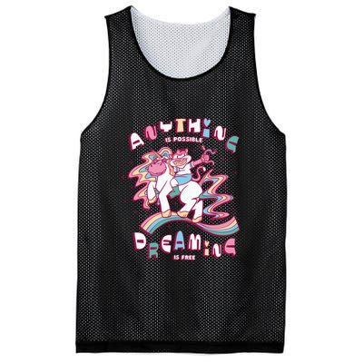 Anything Is Possible Dreaming Is Free Mesh Reversible Basketball Jersey Tank