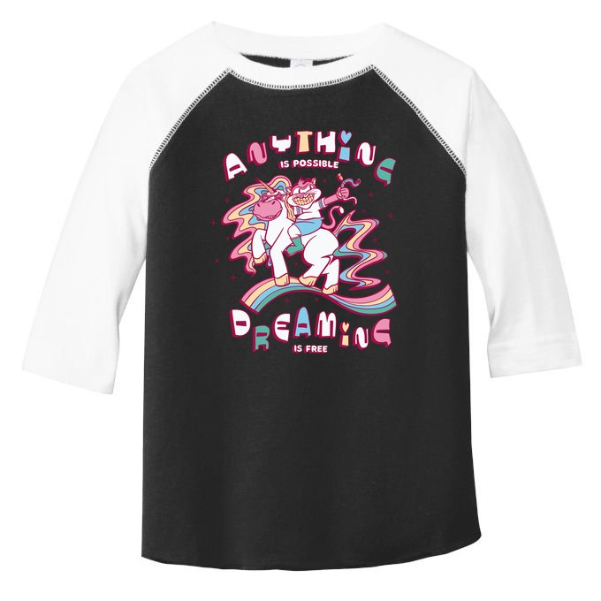 Anything Is Possible Dreaming Is Free Toddler Fine Jersey T-Shirt