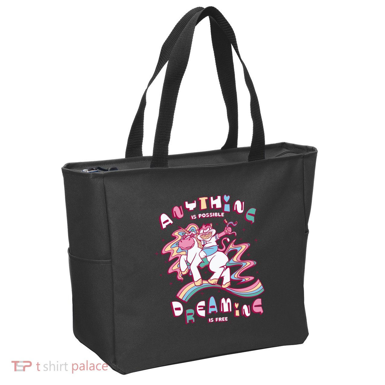 Anything Is Possible Dreaming Is Free Zip Tote Bag