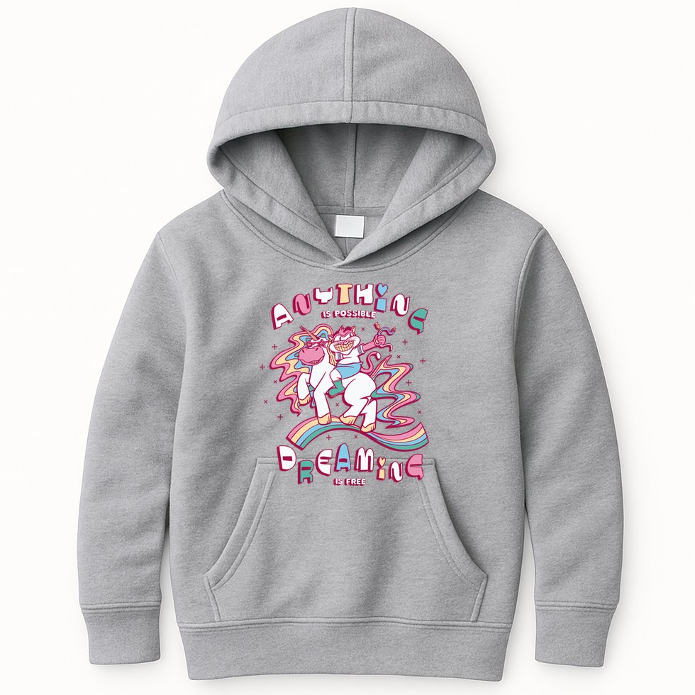 Anything Is Possible Dreaming Is Free Kids Hoodie