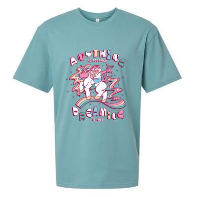 Anything Is Possible Dreaming Is Free Sueded Cloud Jersey T-Shirt