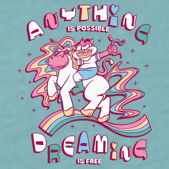 Anything Is Possible Dreaming Is Free Sueded Cloud Jersey T-Shirt