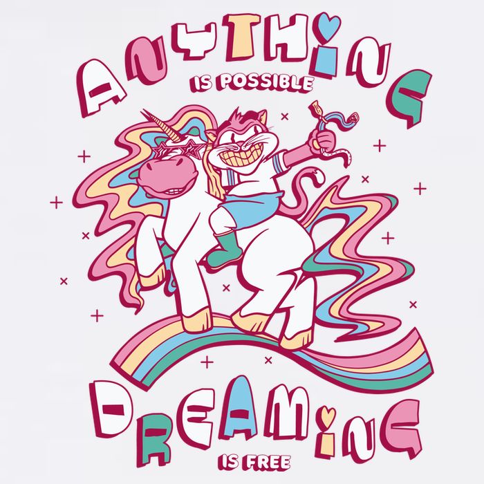 Anything Is Possible Dreaming Is Free Garment-Dyed Sweatshirt
