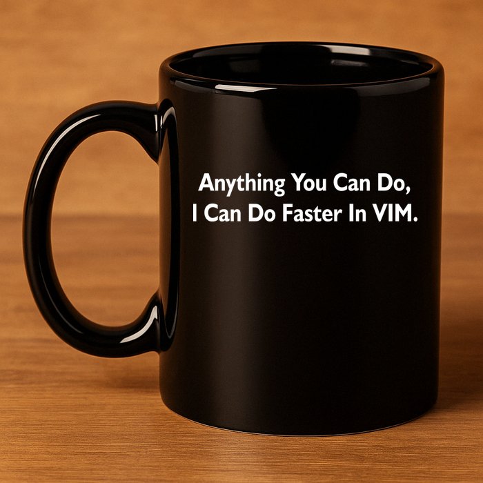 Anything You Can Do I Can Do Faster In VIM 11oz C Handle Ceramic Mug