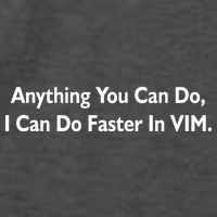 Anything You Can Do I Can Do Faster In VIM Vector Backpack
