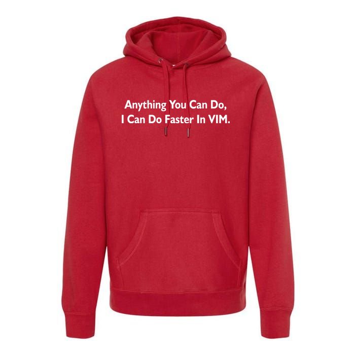 Anything You Can Do I Can Do Faster In VIM Premium Hoodie