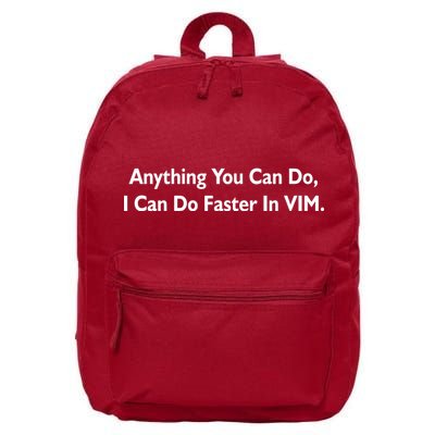 Anything You Can Do I Can Do Faster In VIM 16 in Basic Backpack