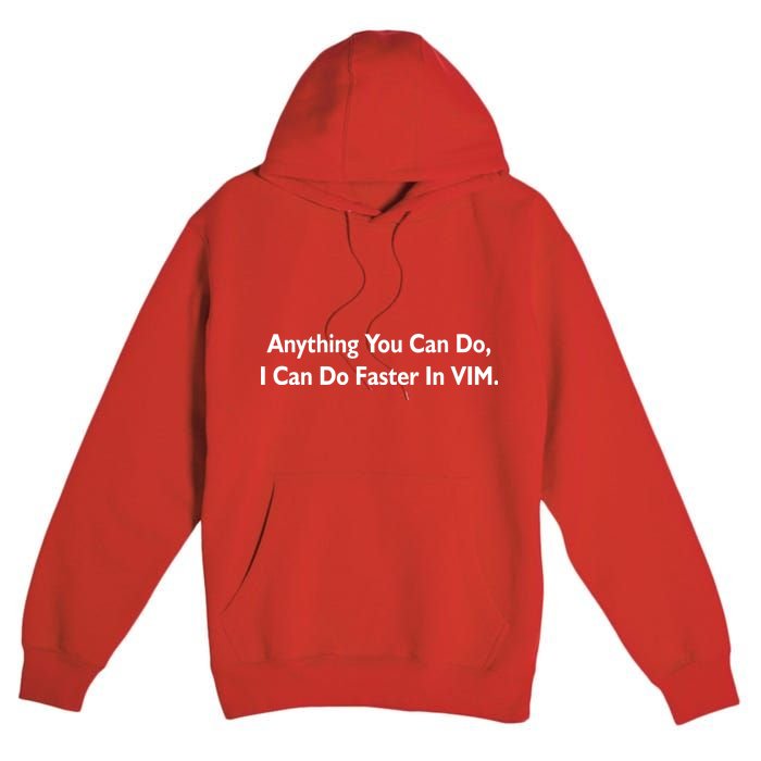 Anything You Can Do I Can Do Faster In VIM Premium Pullover Hoodie