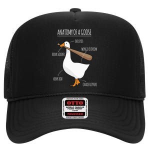 Anatomy Of A Goose Meme High Crown Mesh Back Trucker Hat