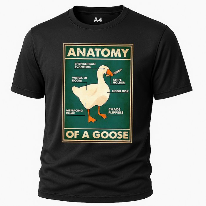 Anatomy Of A Goose With Knife Cooling Performance Crew T-Shirt