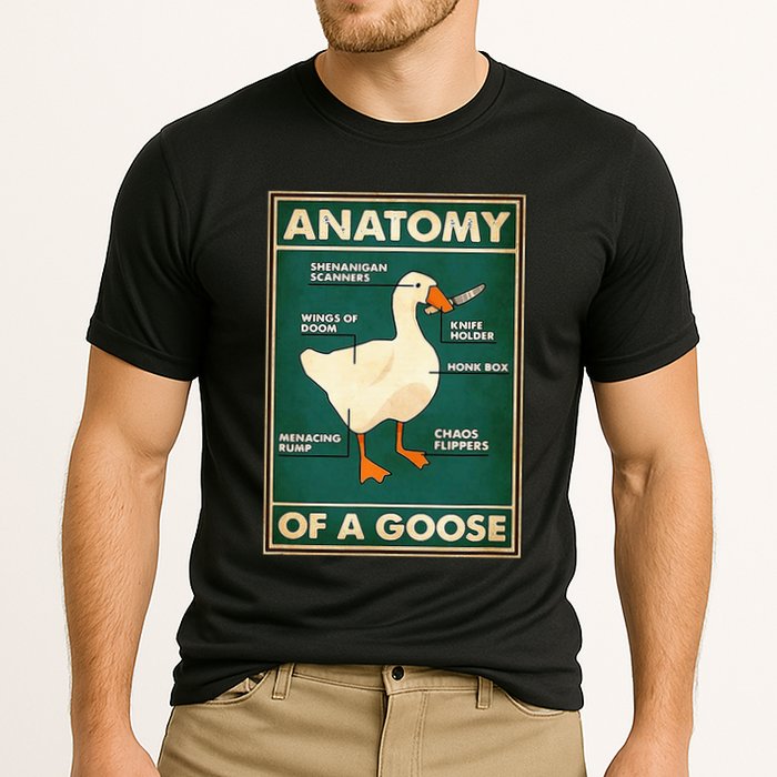 Anatomy Of A Goose With Knife Cooling Performance Crew T-Shirt