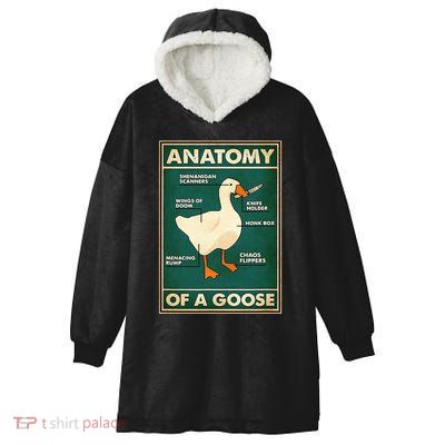 Anatomy Of A Goose With Knife Hooded Wearable Blanket