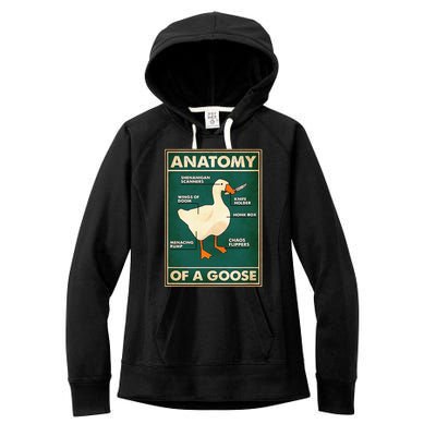 Anatomy Of A Goose With Knife Women's Fleece Hoodie