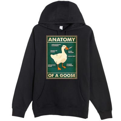 Anatomy Of A Goose With Knife Premium Pullover Hoodie