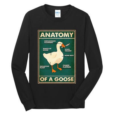 Anatomy Of A Goose With Knife Tall Long Sleeve T-Shirt