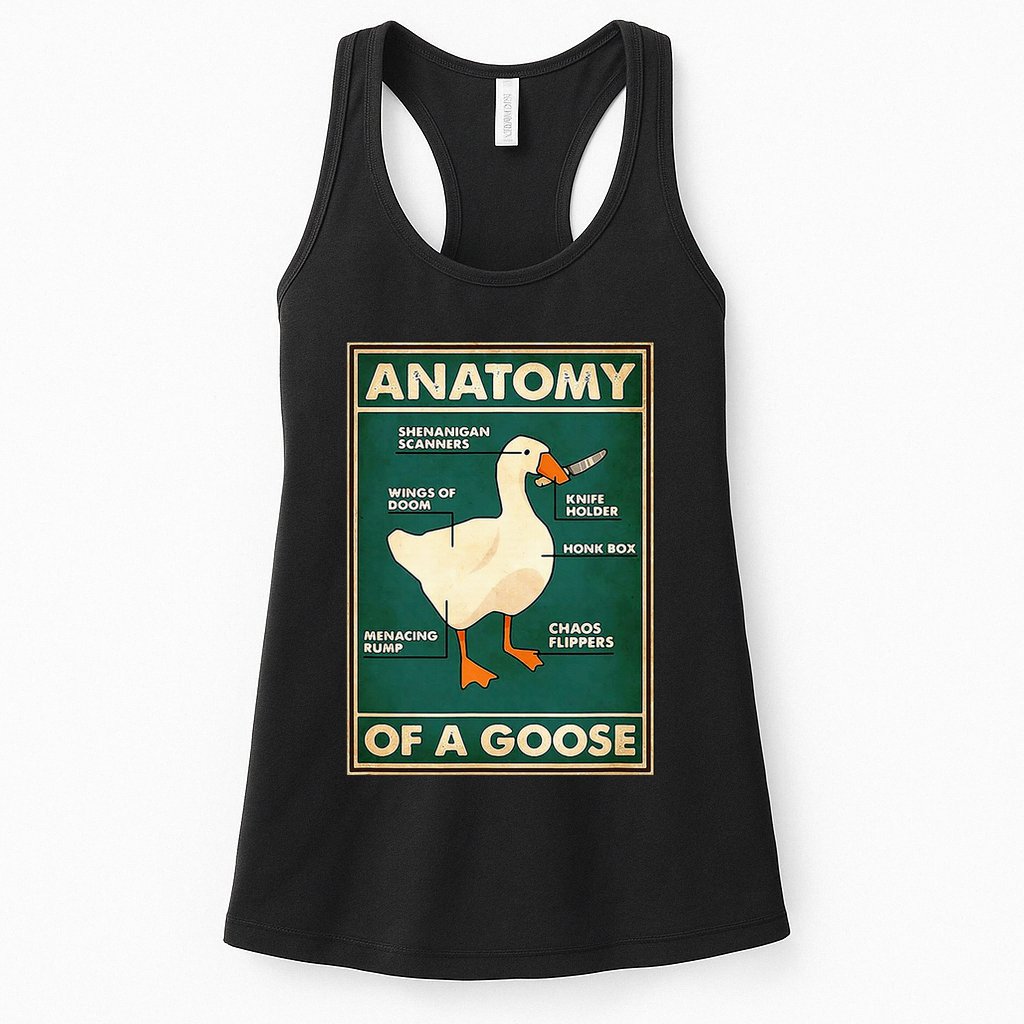 Anatomy Of A Goose With Knife Womens Tank Top