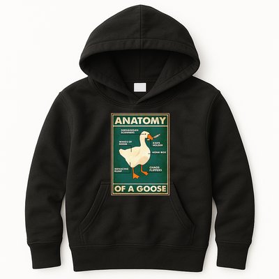 Anatomy Of A Goose With Knife Kids Hoodie