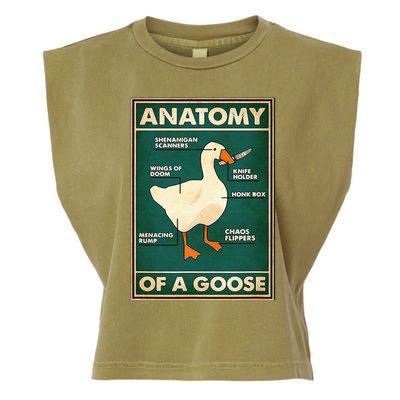 Anatomy Of A Goose With Knife Garment-Dyed Women's Muscle Tee