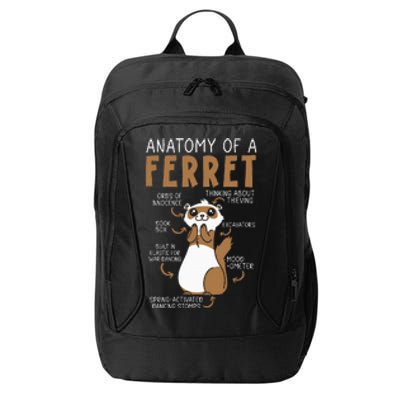 Anatomy Of A Ferret Lover Wildlife Animal Ferret Owner City Backpack