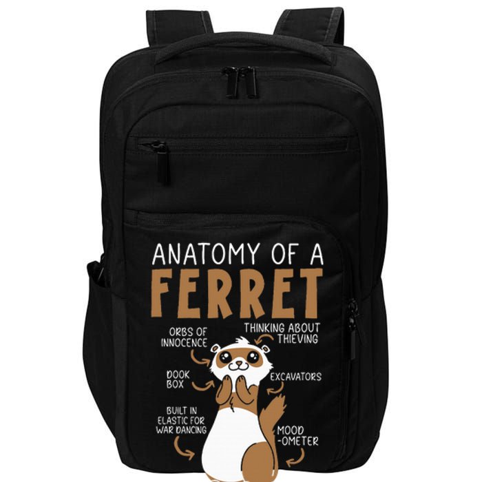 Anatomy Of A Ferret Lover Wildlife Animal Ferret Owner Impact Tech Backpack