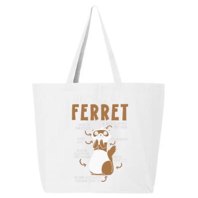 Anatomy Of A Ferret Lover Wildlife Animal Ferret Owner 25L Jumbo Tote