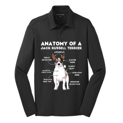 Anatomy Of A Jack Russell Terrier Silk Touch Performance Long Sleeve Polo