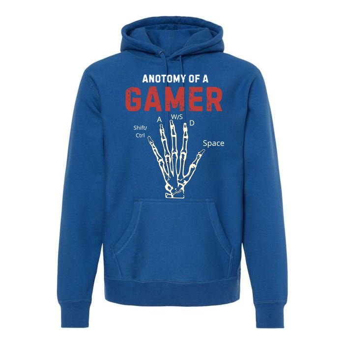 Anatomy Of A Gamer Funny Gaming Gift For Game Lovers Meaningful Gift Premium Hoodie