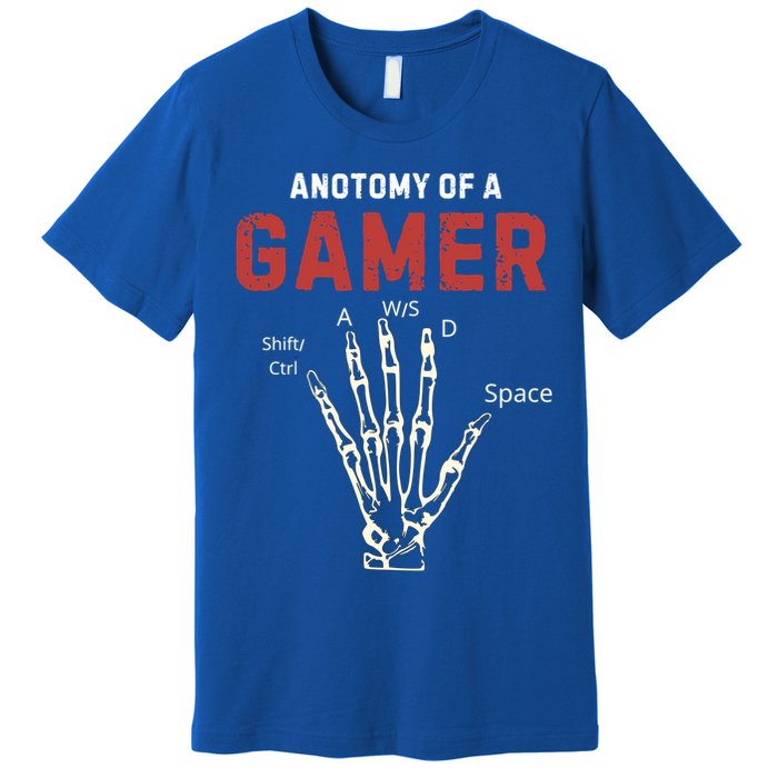 Anatomy Of A Gamer Funny Gaming Gift For Game Lovers Meaningful Gift Premium T-Shirt