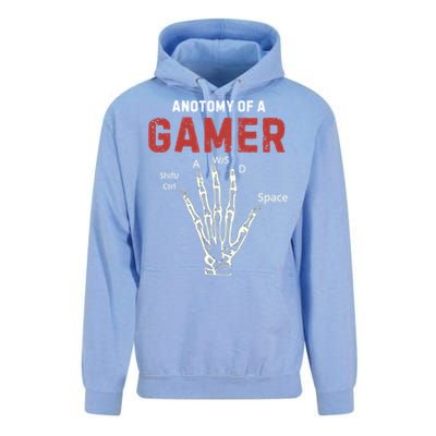 Anatomy Of A Gamer Funny Gaming Gift For Game Lovers Meaningful Gift Unisex Surf Hoodie