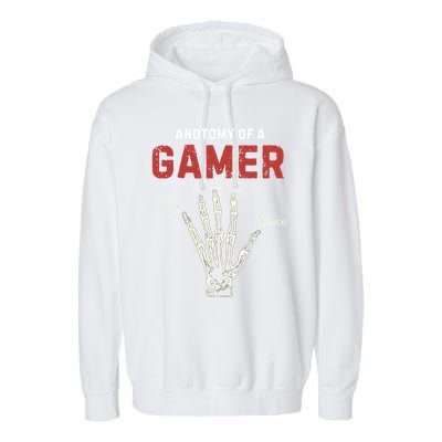 Anatomy Of A Gamer Funny Gaming Gift For Game Lovers Meaningful Gift Garment-Dyed Fleece Hoodie