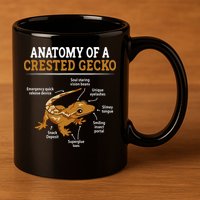 Anatomy Of A Crested Gecko Eyelash Lizard Herpetologist 11oz C Handle Ceramic Mug